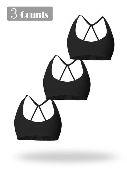 Women'S Solid Wireless Sports Bra
