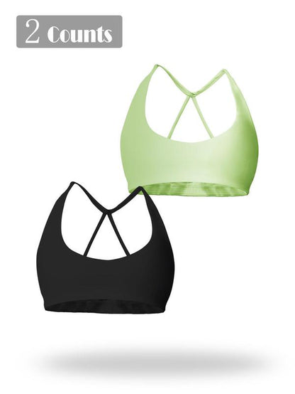 Women'S Solid Wireless Sports Bra
