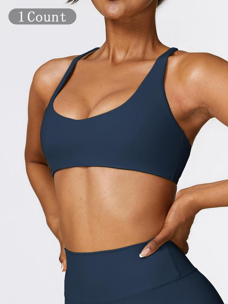 Women'S Solid Wireless Sports Bra