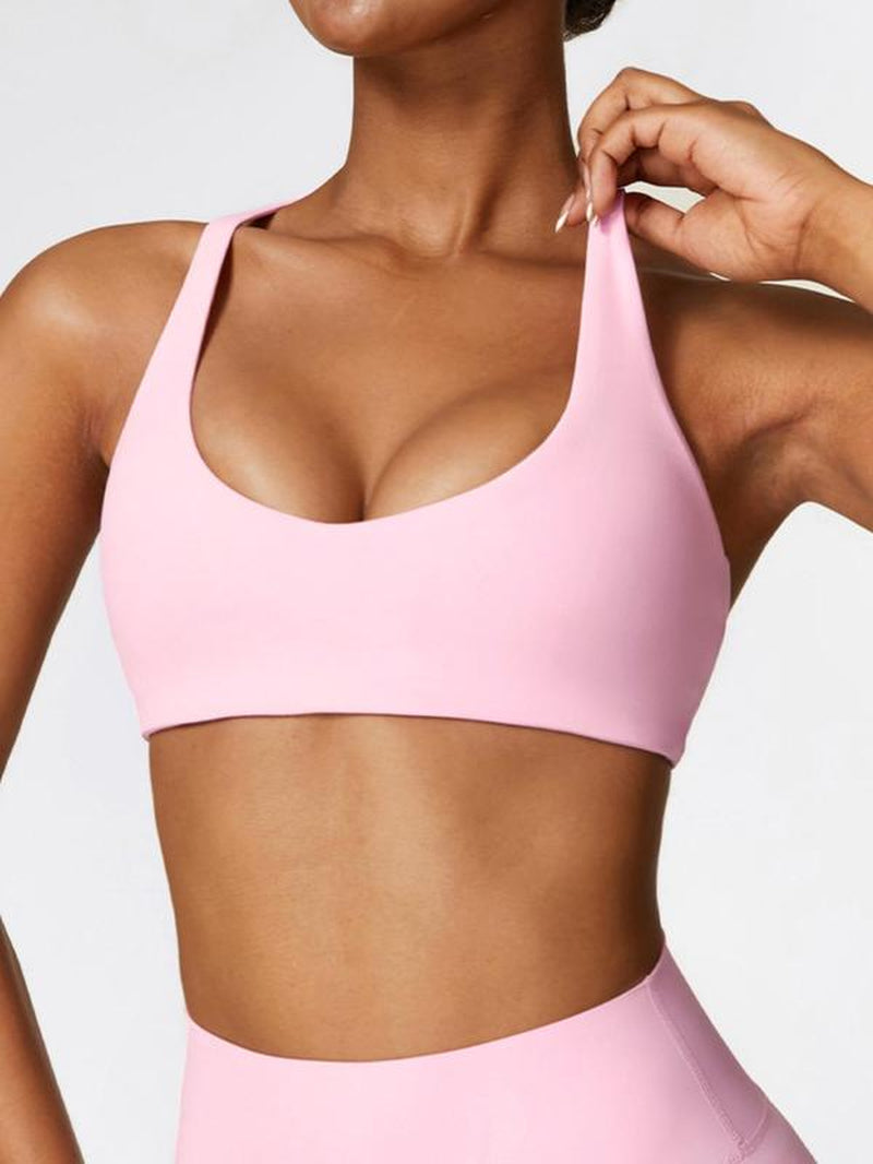 Women'S Solid Wireless Sports Bra