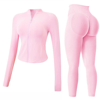 Jetjoy 2 Piece Impact Workout Sets for Women, Long or Short Sleeve T Shirt Tank Top
