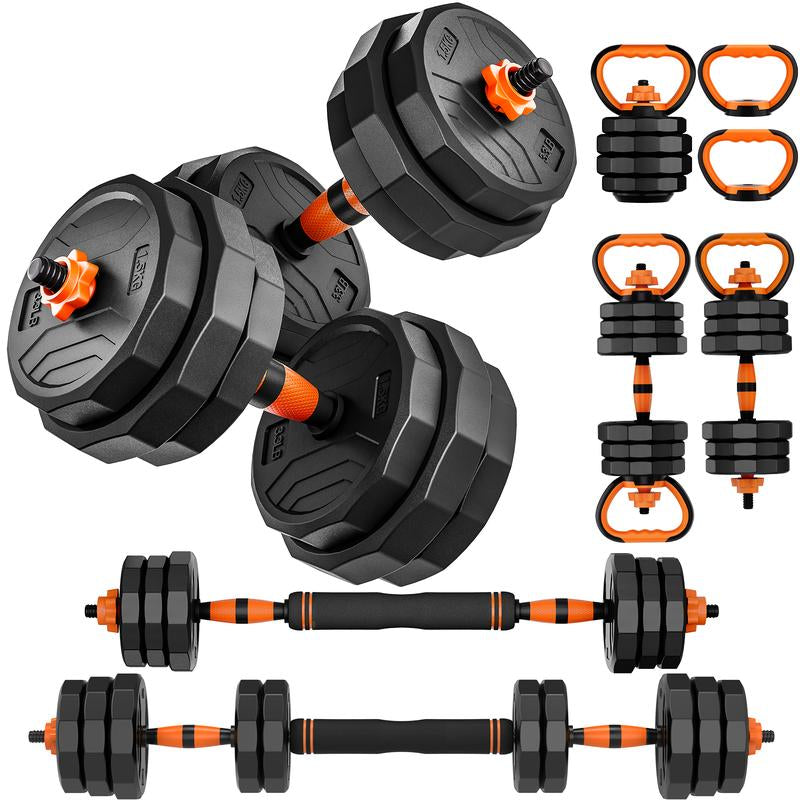 Transform Your Home Workouts with the Ultimate Adjustable Dumbbell Set - 32/44/66/88 Lbs for Dumbbell, Barbell, Kettlebell, and Push-Up Exercises!