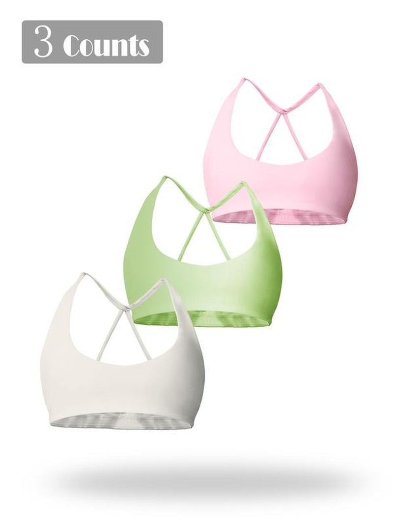 Women'S Solid Wireless Sports Bra