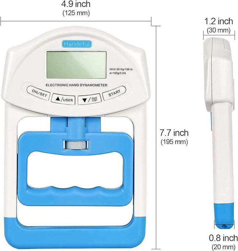 Unleash Your Grip Strength with the Handexer Hand Dynamometer – 198 Lbs/90 Kg Digital Tester for Sports, School, and Home!