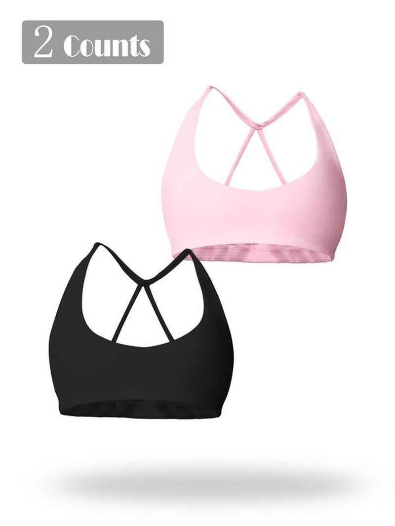 Women'S Solid Wireless Sports Bra