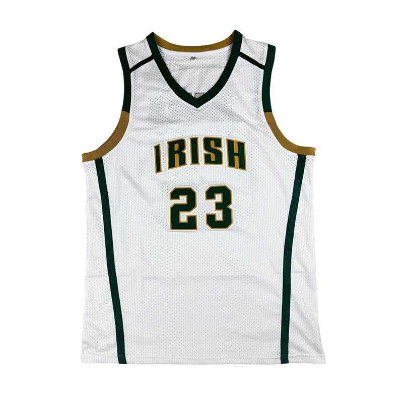 American Basketball Jersey #23 James High School Jersey for Men Big Size Mesh Breathable Basketball Jerseys for Men White Green Sewing Embroidery Cheap High Quality Accept Mixed Wholesale