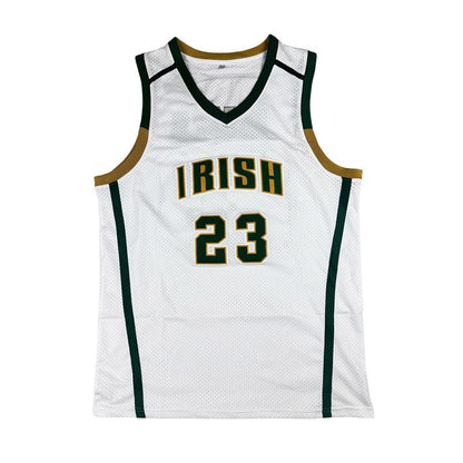 American Basketball Jersey #23 James High School Jersey for Men Big Size Mesh Breathable Basketball Jerseys for Men White Green Sewing Embroidery Cheap High Quality Accept Mixed Wholesale