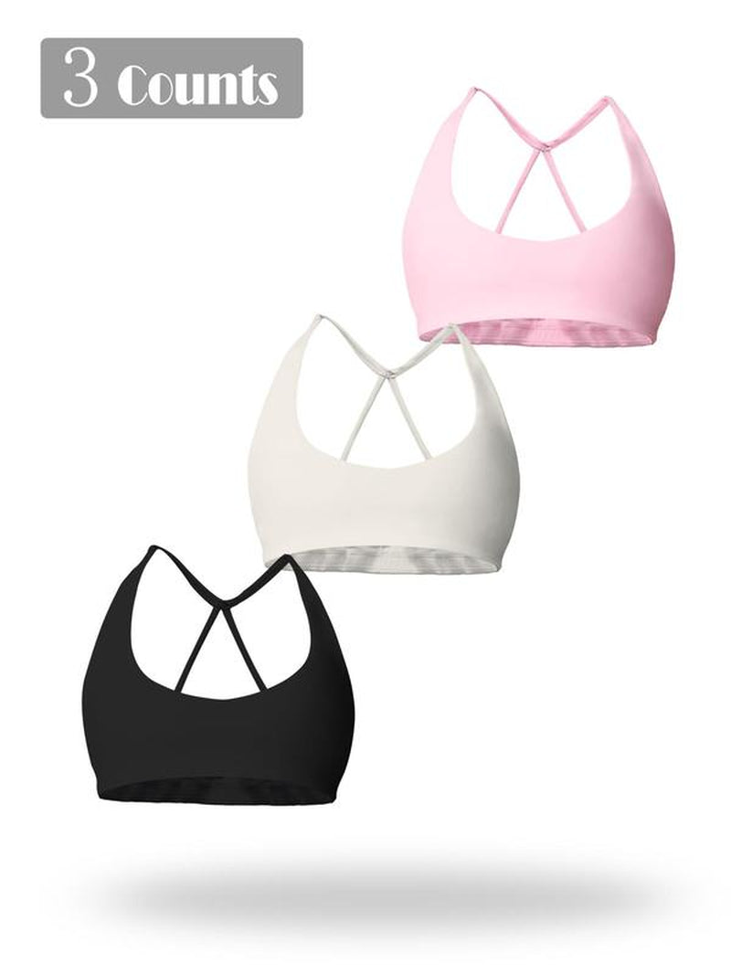 Women'S Solid Wireless Sports Bra