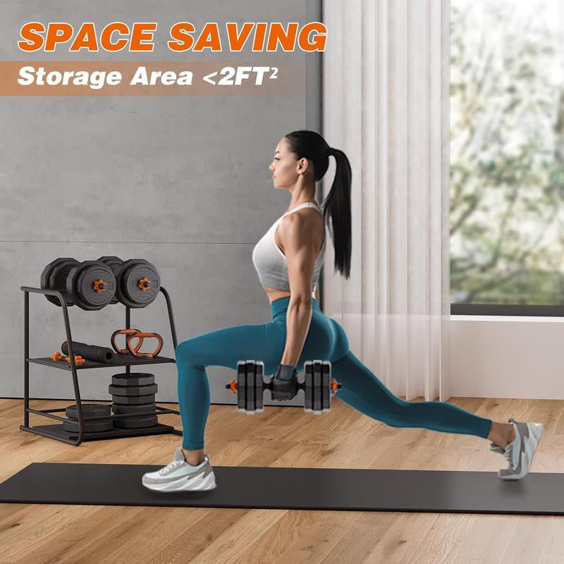 Transform Your Home Workouts with the Ultimate Adjustable Dumbbell Set - 32/44/66/88 Lbs for Dumbbell, Barbell, Kettlebell, and Push-Up Exercises!