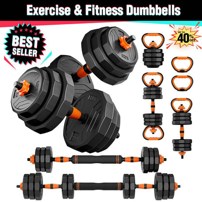 Transform Your Home Workouts with the Ultimate Adjustable Dumbbell Set - 32/44/66/88 Lbs for Dumbbell, Barbell, Kettlebell, and Push-Up Exercises!
