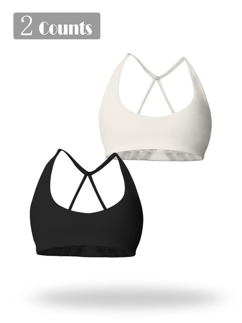 Women'S Solid Wireless Sports Bra